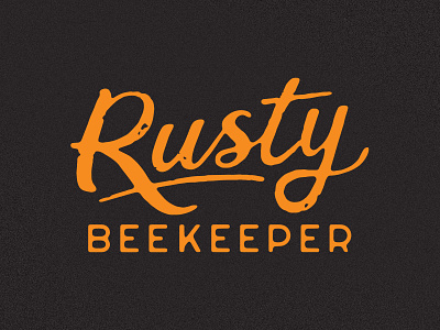 Rusty Beekeeper 01 beekeeper beekeeping branding gritty handlettering honey identity rustic rusty soft textured typography typography logo vector weathered wordmark