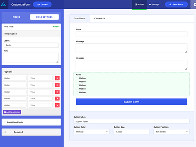 Contact Form Builder