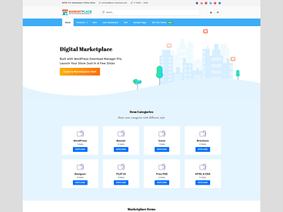 WordPress Digital Marketplace Theme