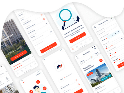 Mobile app for realtors design illustration mobile app ui ux