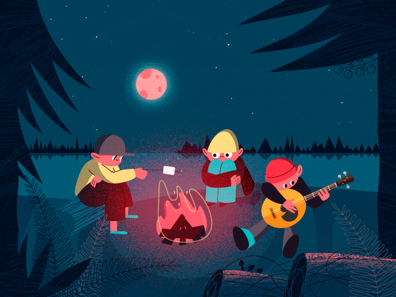 By the campfire