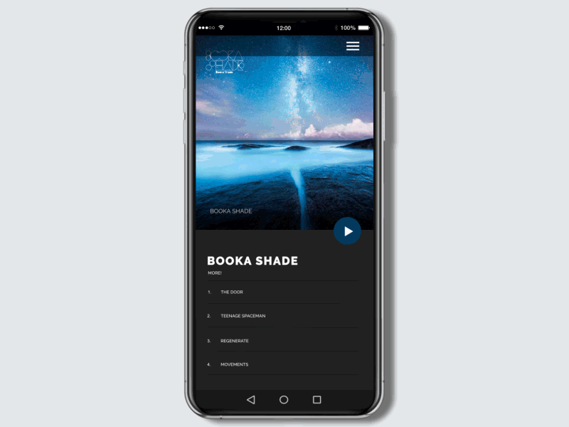 Music Player animation gif material design mobile motion music player