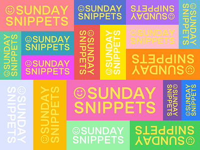 Sunday Snippets banner colour design emailer illustration oli grotesk smile sunday typography