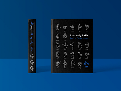 Uniquely India - Digital Opportunity black blue book book cover cover design digital india investment kalaari mudra print publication venture capital