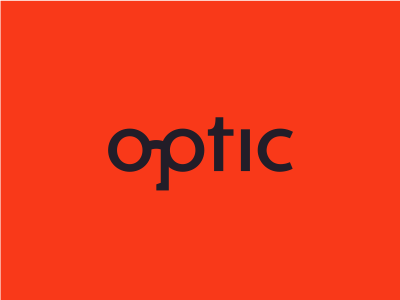 Optic eye logo optic typography wordmark