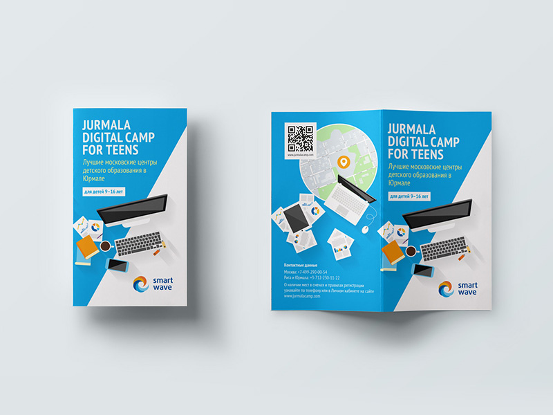 Jurmala Digital Camp brochure printdesign print booklet flyer