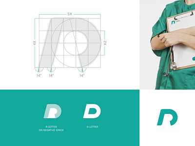 RD Monogram for Surgeon Studio concept design dr grid logo monoram rd surgeon
