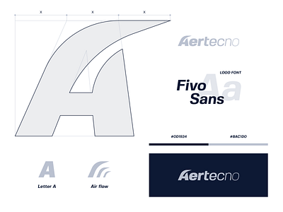 Aertecno a logo air air conditioning air flow air treatment brand design brand identity branding concept grid identity branding identity design logo logo design visual design visual identity