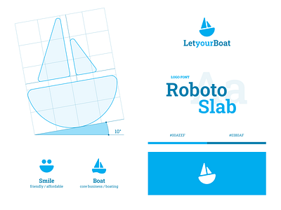 Let Your Boat boat boat logo boating brand design brand identity branding concept friendly grid identity branding identity design logo logo design marine sea smile visual design visual identity yacht