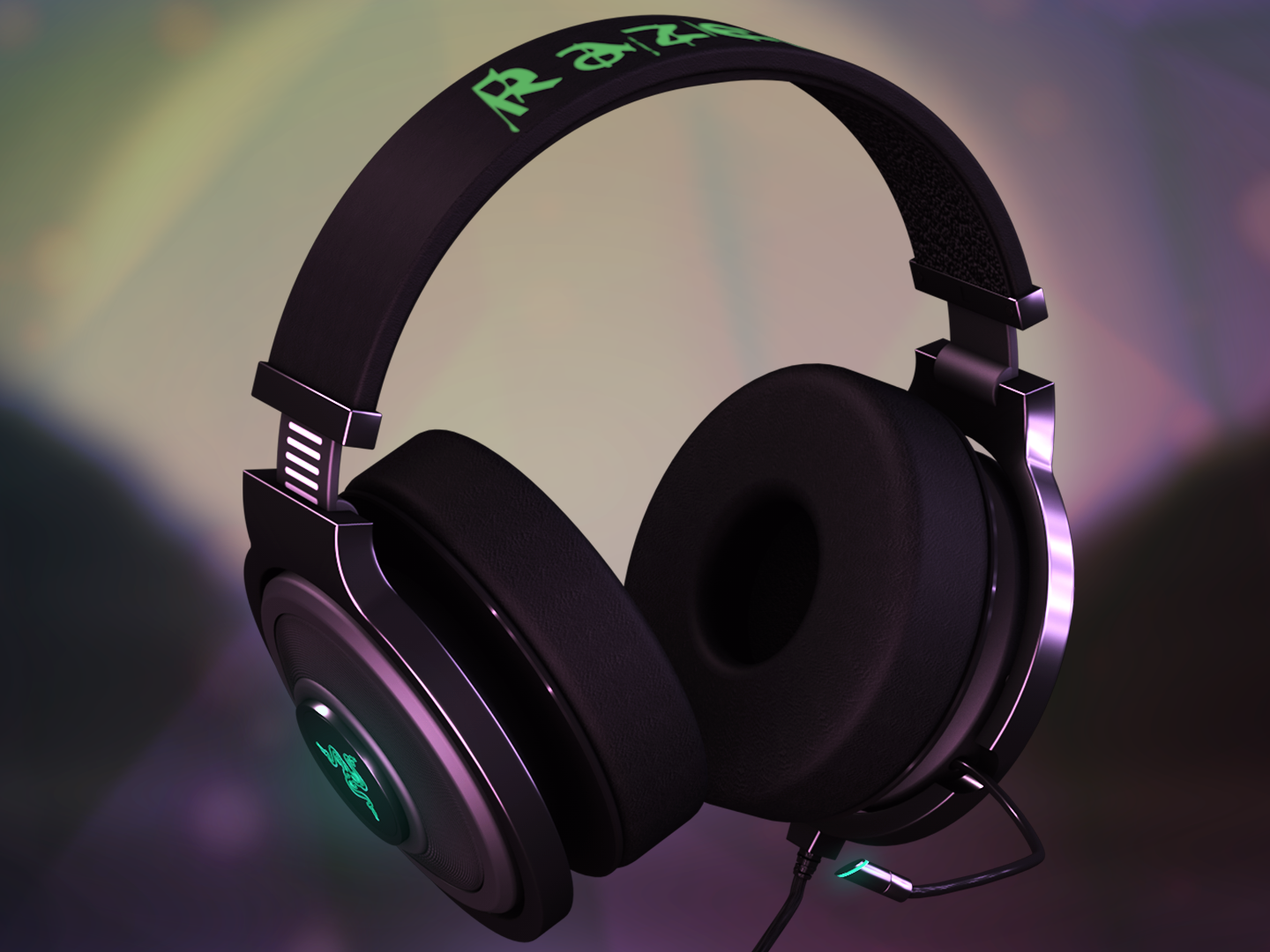 Razer Kraken 7 1 Chroma Headphones 3d Visualisation By Tony Yemelyanov On Dribbble