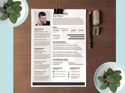 Resume Template corporate identity cv cv design design resume resume identity resume template