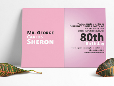 Birthday Invitation Card