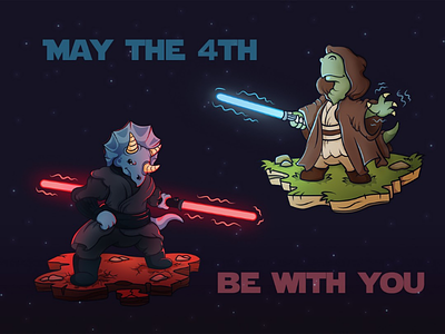May the 4th be with you! dino dinosaur fanart force funart jedy lukas may 4th may the 4th may the force be with you sith star wars use the force