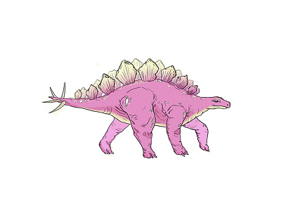 Dinosaur dinosaur pink stegosaurus yellow