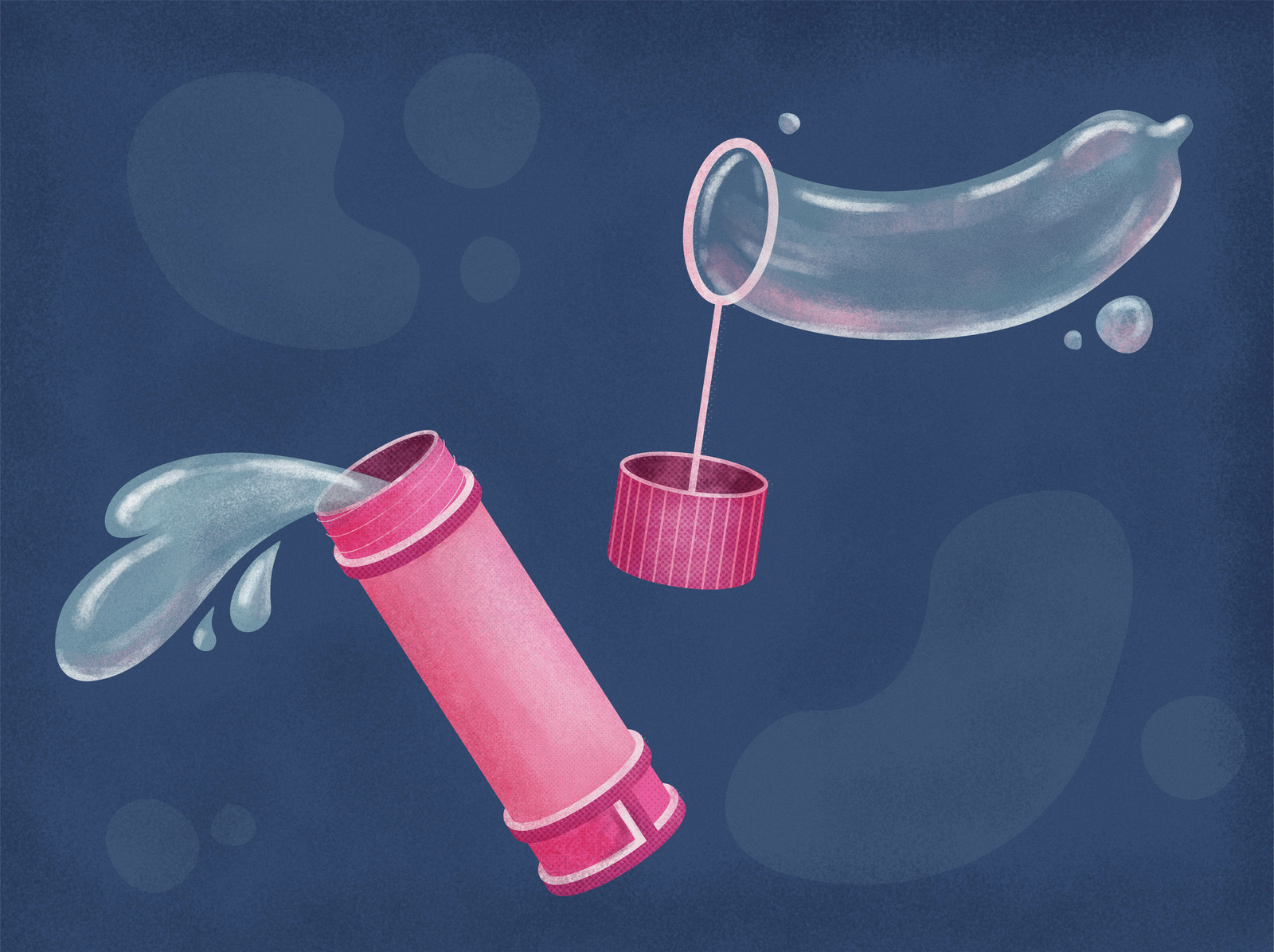 Happy bubbles 18 adult bubble blower bubbles color colors condom dribbbble dribbble illustration joke pink hair planned parenthood protected sex sex sexshop soapbox sperm sperm whale splash