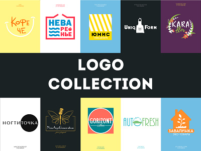Logo collection bechance brand identity branding colors design flat icon logo logodesign logotype typography ui ux vector web