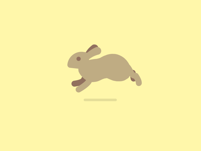 Bunny pt. 2 animation bunny cycle ears easter flop gif hop loop rabbit run year