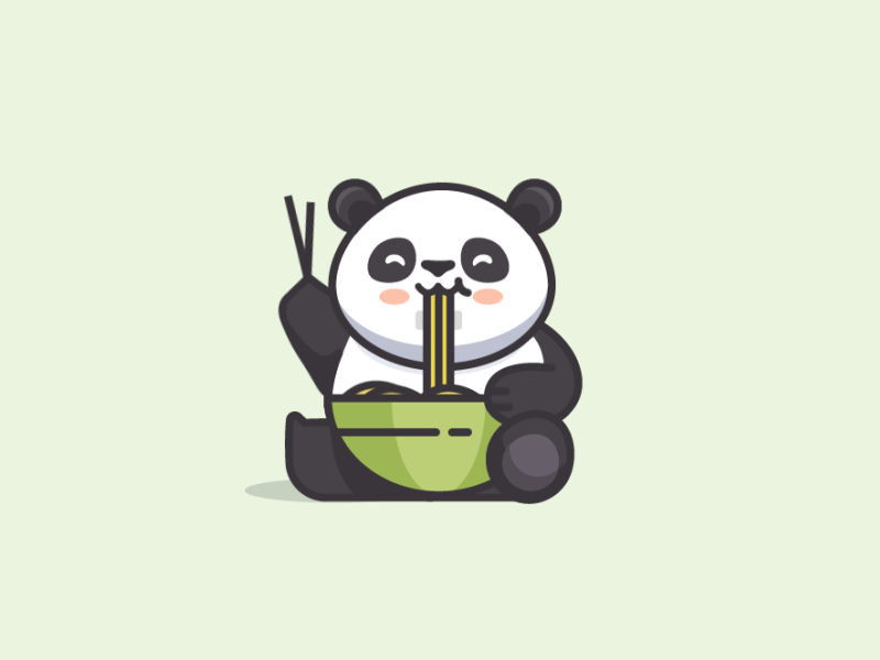 Boil Boil Ramen v2 - Animation 2d after bear bowl carlos chopsticks eat effects loop panda puentes ramen