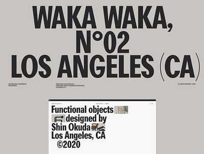 Waka Waka N°02, Case Study design gif grid hero home motion portfolio typography ui website
