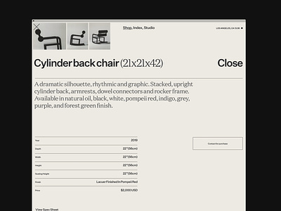 Waka Waka, Product Details chair design ecommerce product typography