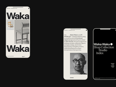 Waka Waka, Mobile design grid mobile motion portfolio typography ui website