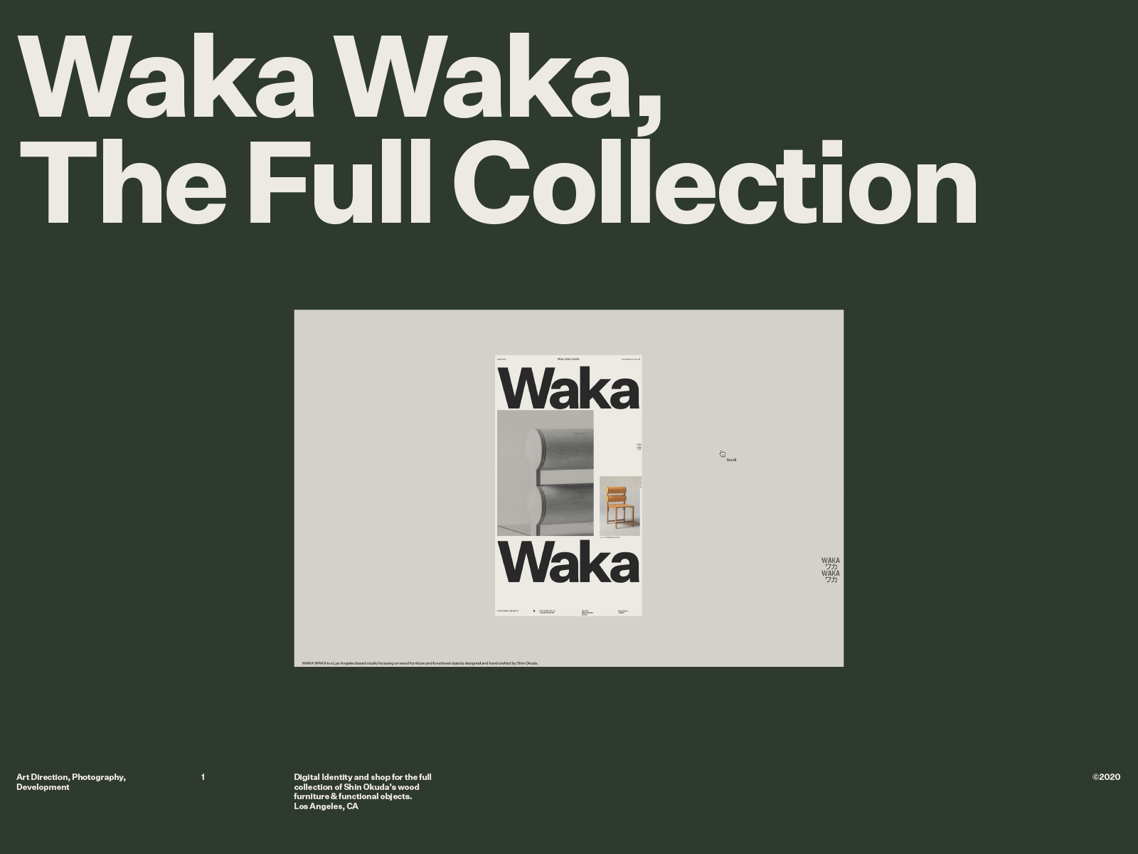 Waka Waka, Behance Case chair chair design design furniture hero home motion portfolio typography ui website