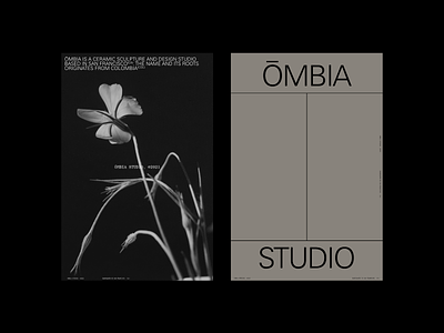 ŌMBIA brand ceramics design logo logo design pottery typography