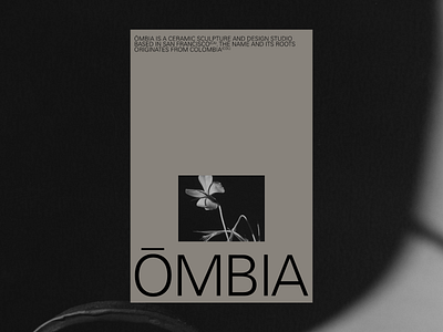 ŌMBIA ceramic ceramics design grid motion portfolio poster pottery studio typography ui website