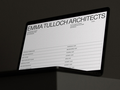 EMMA TULLOCH ARCHITECTS