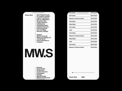 MW.S design grid motion portfolio typography ui website