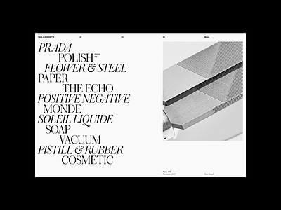 Paul & Henriette design grid layers magazine motion pais photographer photography portfolio serif typography website