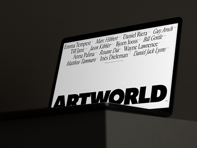 ARTWORLD animation art artworld branding design hero logo portfolio typography website