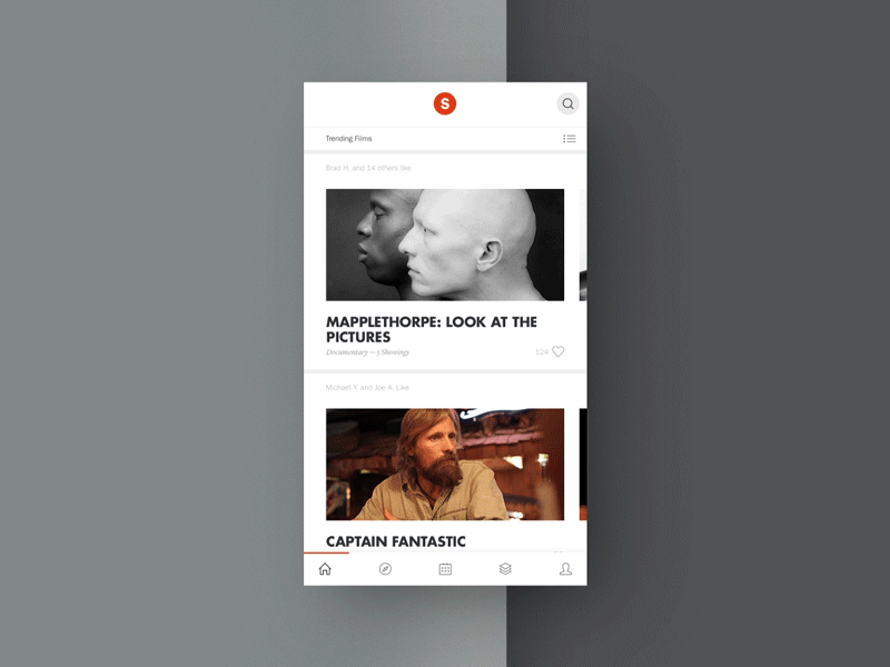 Sundance Detail View app dark detail film grid home motion movie sundance typography ui