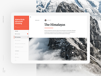 Rise course design e learning education lesson mountain product typography ui ux