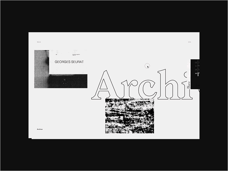 Portfolio — Archive archive drag experiments gif motion navigation page parallax portfolio typography ui ux