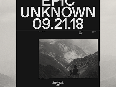 Epic Unknown design epicurrence hero home typography ui