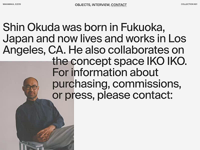 Waka Waka, Contact design gif grid hero home motion portfolio typography ui website