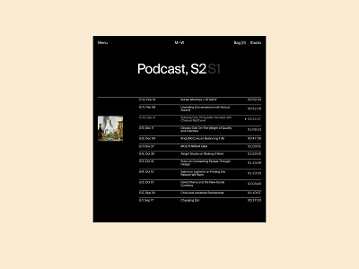 Mouthwash, Podcast Page design editorial grid podcast portfolio typography website