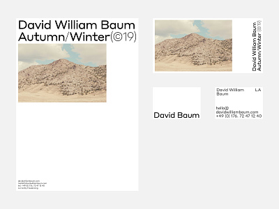 David William Baum, Printed Materials design grid motion portfolio typography website