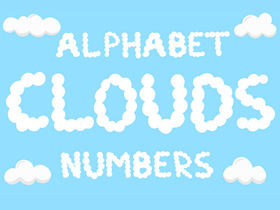 Fluffy Cloud Alphabet and Numbers SVG Collection!
