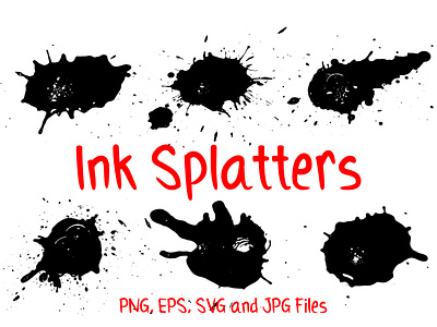 Ink Splatters and Blots SVG Squeeb Creative