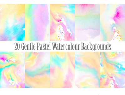 Gentle Pastel Watercolour Wash Backgrounds abstract art background gentle mystical paint painting pastel spiritual watercolor watercolour