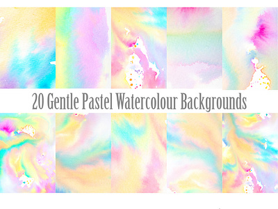 Gentle Pastel Watercolour Wash Backgrounds