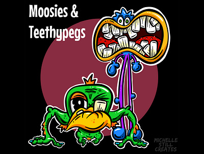 Moosies And Teethypegs cartoon cartoonist collection creature doodle fantasy illustration imaginary imaginary creature monster