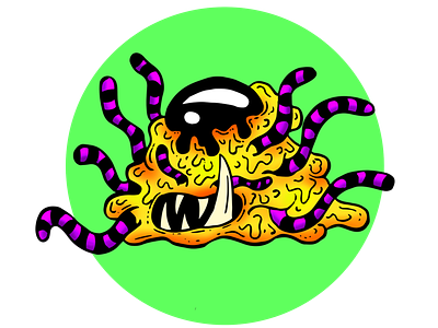 Alien Tentacles Darrell Slime alien aliens cartoon creature fantasy illustration imaginary imaginary creature moster slime tentacles