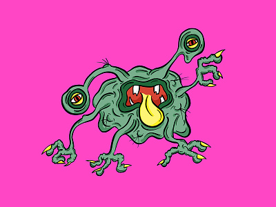 Alien Wiggle Monster - Snot abstract alien aliens cartoon collection colourful creature fantasy germ illness illustration imaginary imaginary creature monster