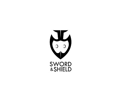 Sword & Shield blackandwhite brand branding challenge creative logo logo design minimal monogram simple swordshield thirtylogos