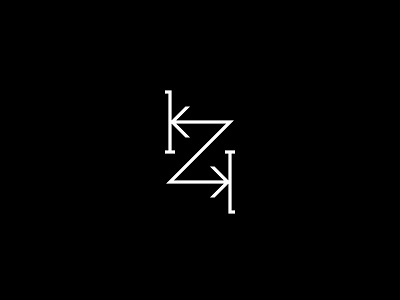 KZK AMBIGRAM adobe ambigram art brand branding creative design graphic design illustration lettering logo logo design logomark logowalla minimal minimalist simple typography vector