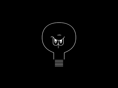 Angry bulb art creative design illustration india logo logowalla minimal minimalist simple