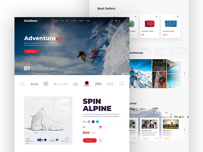 Outdoor Store Landing Concept online shop ui